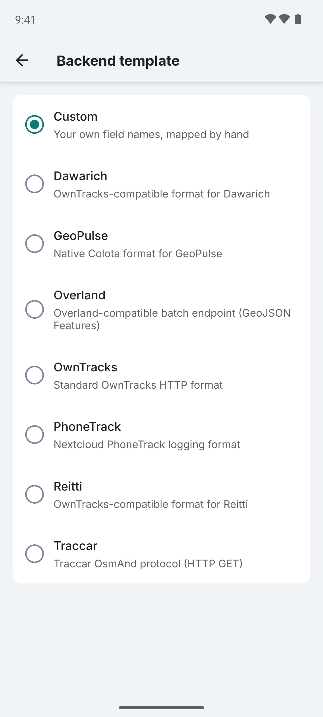 Backend template