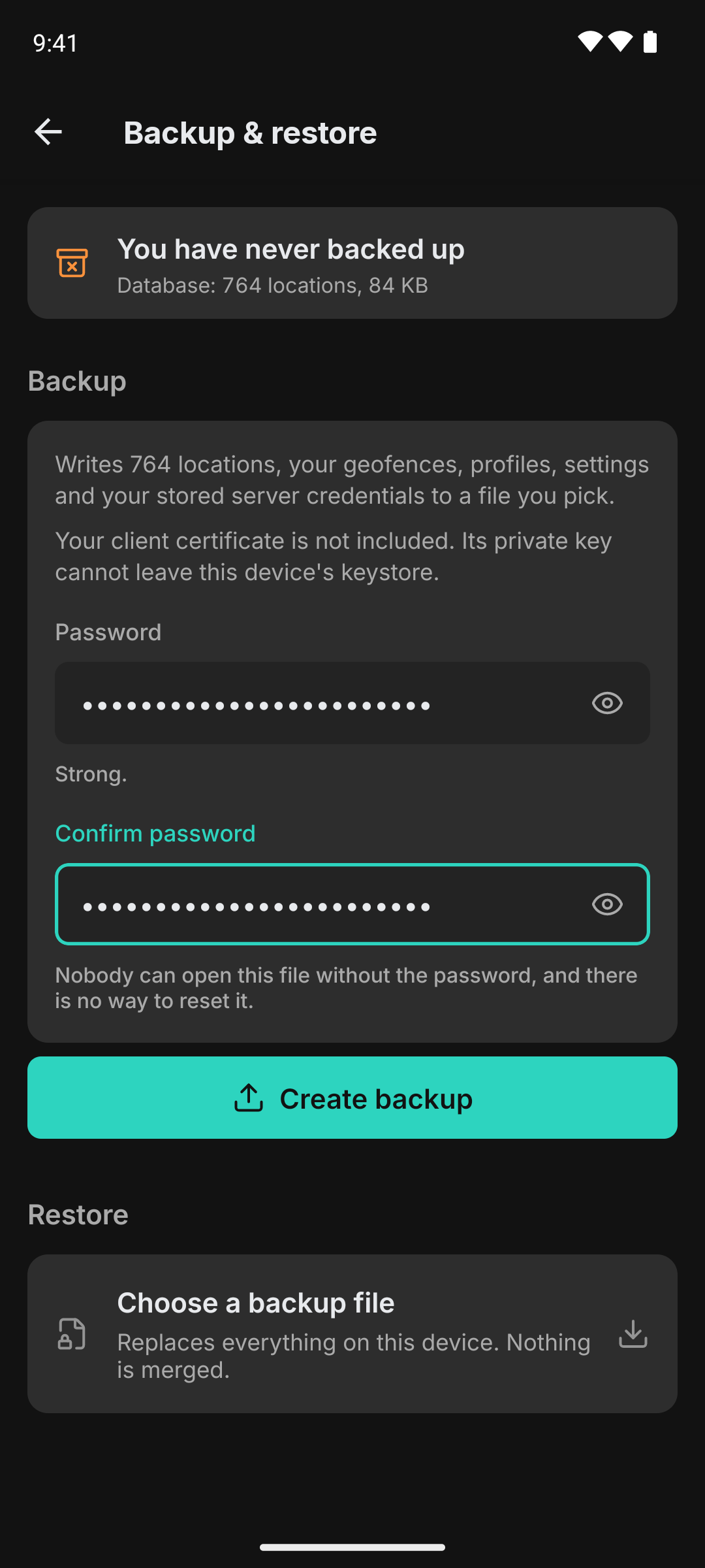 Backup & restore